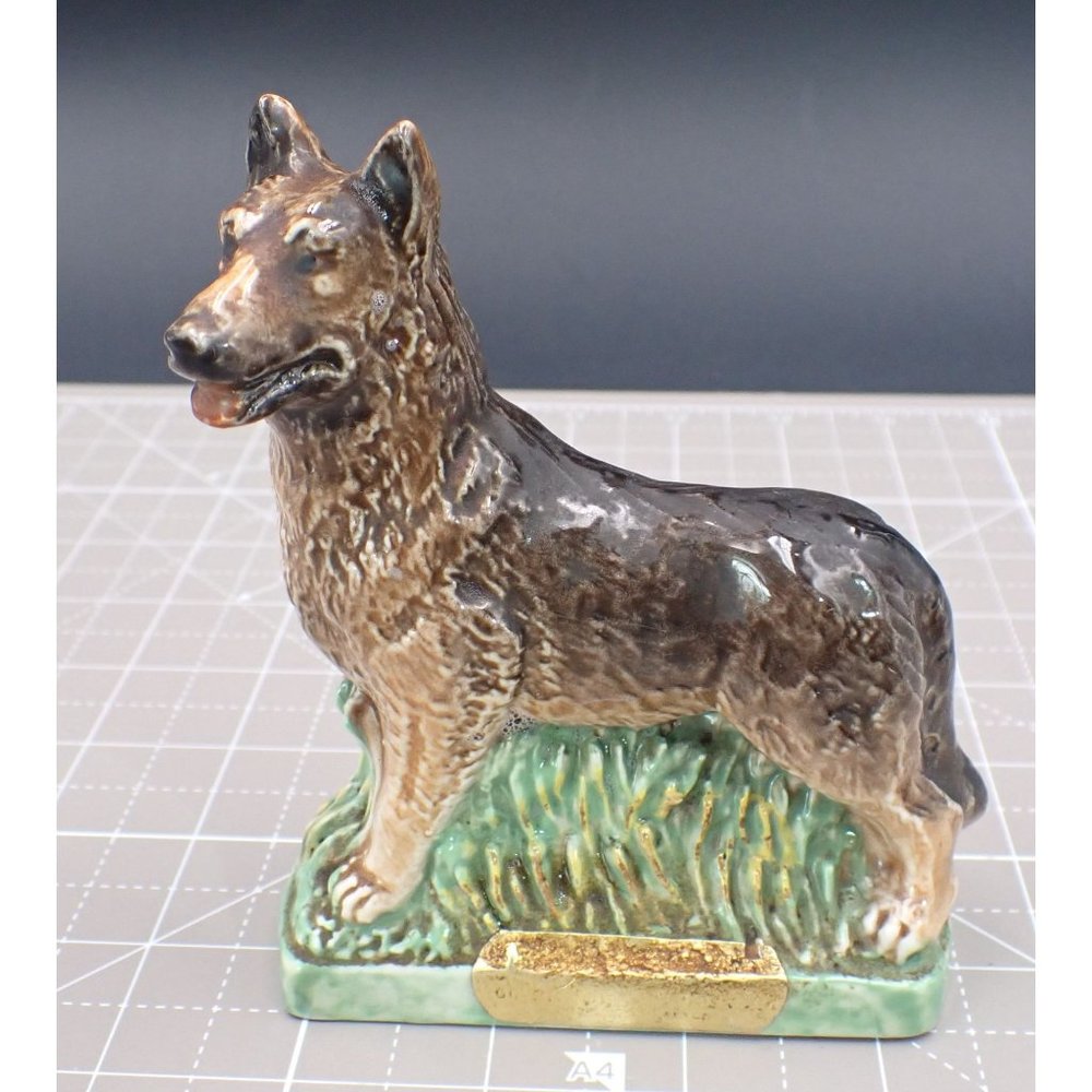 Vintage Porcelain German Shepard Garnier Liqueurs Liquor Container